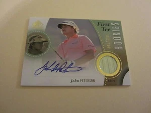 John Peterson 2014 SP Game Used #43 Shirt Autograph ROOKIE #'d 305/399 PGA Golf - Picture 1 of 2