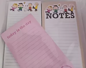 Peanuts & Snoopy Double-Magnet Memo To Do Note Pads New 4"x9" Variety 100 Sheets - Picture 1 of 6