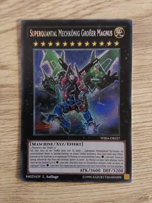 Superquantal Mechkönig Großer Magnus WIRA DE037 Deutsch NM YUGIOH - Bild 1 von 2