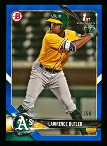 2018 BOWMAN DRAFT LAWRENCE BUTLER RC BLUE ATHLETICS 1ST ROOKIE SP #110/150! - Zdjęcie 1 z 2