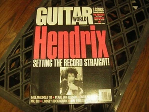JIMI HENDRIX MAGAZINE GUITAR WORLD 1992 VINTAGE COMPLETE - Picture 1 of 4