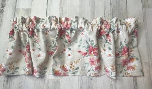 Beige Floral Pocket Valance 56x14 Excellent Condition LN - Bild 1 von 4