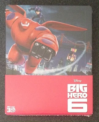 Disney BIG HERO 6 3D Blu-Ray SteelBook 2-Disc Italy Six Region Free New OOP Rare - Image 1 of 4