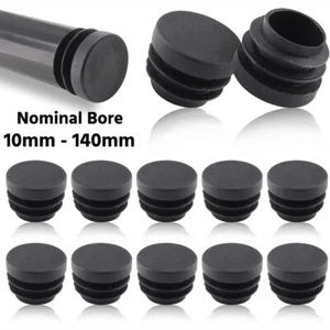 Round Plastic Tube End Caps Insert Bungs Blanking Plugs Stoppers, Chair Feet Leg - Picture 1 of 43