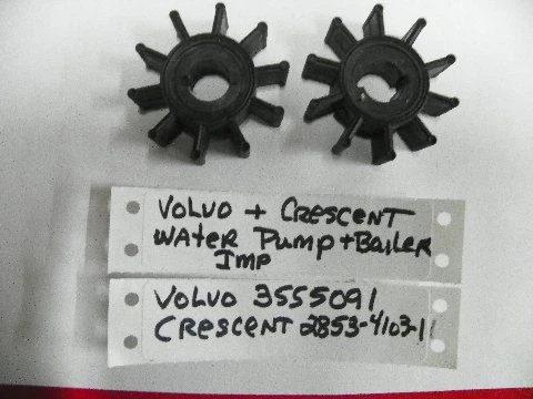 VOLVO PENTA  CRESCENT OUTBOARD  (2) Water Pump Impellers  3555091 2853410311 NEW - Image 1 of 1