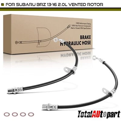 2x Manguera hidráulica de freno para Subaru BRZ 2013-2016 H4 2,0 L rotor ventilado trasero derecho y derecho Foto 1 de 4