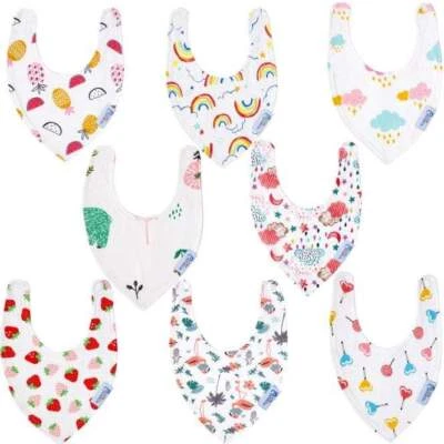 FOR YOUR LITTLE ONE Baby Bandana Tröpfel Lätzchen Bio Baumwolle 8er Pack - Mädchen