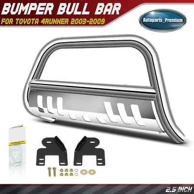 Protector de rejilla de parachoques Bull Bar de 2,5" S/S con placa de deslizamiento para Toyota 4Runner 2003-2009 Foto 1 de 4