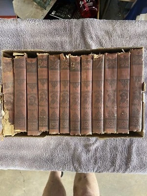 charles dickens antique book set Illustrated By F. MALHONEY FM Lupton 12 Books - Image 1 of 4