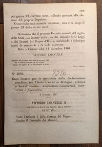 1867 Regio Erlass X Italien Und Großbritannien Bretagna-8280 - Bild 1 von 1