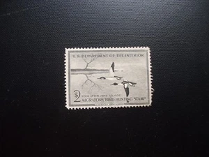 1956 1957 US Federal Migratory Bird Duck Hunting Stamp American Merganser - Picture 1 of 2