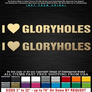 Gay I Heart Love Gloryholes Funny 2 Stickers - Bild 1 von 12
