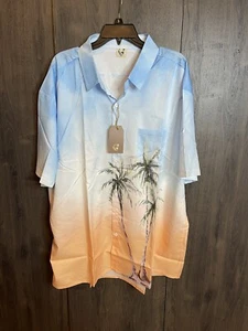 Camisa Hardaddy Estilo Hawaiano Para Hombres 3XL Escenas de Playa y Palmeras Nueva Con Etiquetas - Imagen 1 de 6