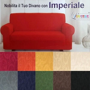 COPRIDIVANO 1 2 3 4 POSTI ELASTICIZZATO SALVA DIVANO IMPERIALE MADE IN ITALIA - Afbeelding 1 van 11