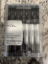 UPC 735854838706 product image for NEW TUL 12-Pk Permanent Markers Fine Point Silver Barrel- Black FREE SHIPPING | upcitemdb.com