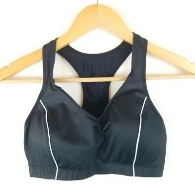 Moving Comfort Brooks Blue White Vixen Racerback Sports Bra Small 32B 32C 34B  - Image 1 of 3