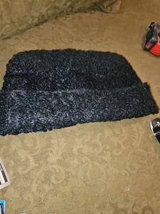 Vintage 40's 50's Berg FEZ Black Curly Wool winter hat Persian lamb Large - Picture 1 of 9