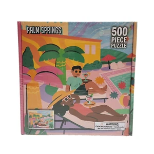 Palm Springs Tropical Vacation Puzzle 500 Pieces De Bored Puzzle *Factory Sealed - Picture 1 of 4