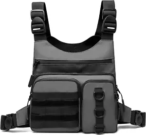 Outdoor Chest Bag for Men, Lightweight Running Vest with Water Bottle Pocket, ED - Picture 1 of 12