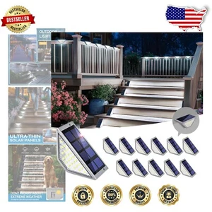 Elegant 12-Pack Solar Outdoor Lights - Super Bright & Durable for All Weather - Picture 1 of 9