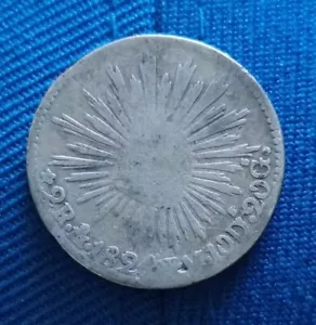 Mexico 1824 2 Reales Hookneck - Picture 1 of 2
