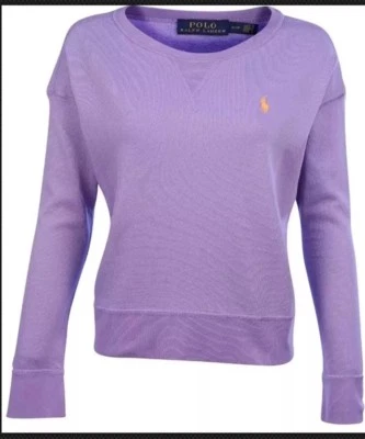 Nueva sudadera polo Ralph Lauren cuello barco púrpura grande para dama precio de venta sugerido por el fabricante: $98 Foto 1 de 2