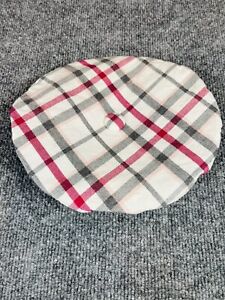 Janie And Jack Toddler Beret Hat 12 18 24 Months Girls Bow Cotton Plaid