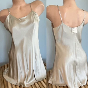 VINTAGE 1990s VICTORIAS SECRET 100% SILK SLIP DRESS NIGHTY LINGERIE sz M - Picture 1 of 1