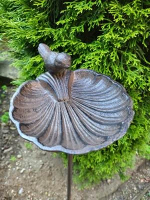 Gusseisen Vogeltränke Karla Vogelbad Vogeltränke Deko Metall Garten - Bild 1 von 4