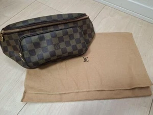 LOUIS VUITTON Bum Bag Damier Ebene Brown Used w/Dust bag - Picture 1 of 14