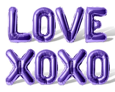 LOVE XOXO 信气球横幅 - 10 种颜色可选 - 情人节派对装饰 — 第 1/4 张图片