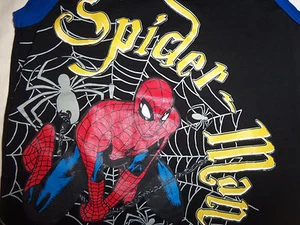 Marvel Comics Spider-Man Super Hero Black Graphic Sleeveless Shirt - Boy's 7 - Picture 1 of 2
