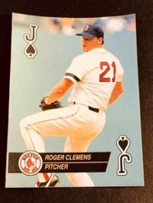 1993 MLB Aces Bicycle Playing Card UNCUT PROOF Roger Clemens Red Sox