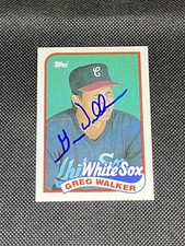 Greg Walker Chicago White Sox Signed Auto 1989 Topps #408 ~ COA