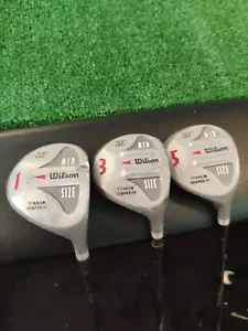 Wilson Mid Size Driver 3-5 Wood Set Titanium Composite Graphite Shaft Regular - Picture 1 of 10