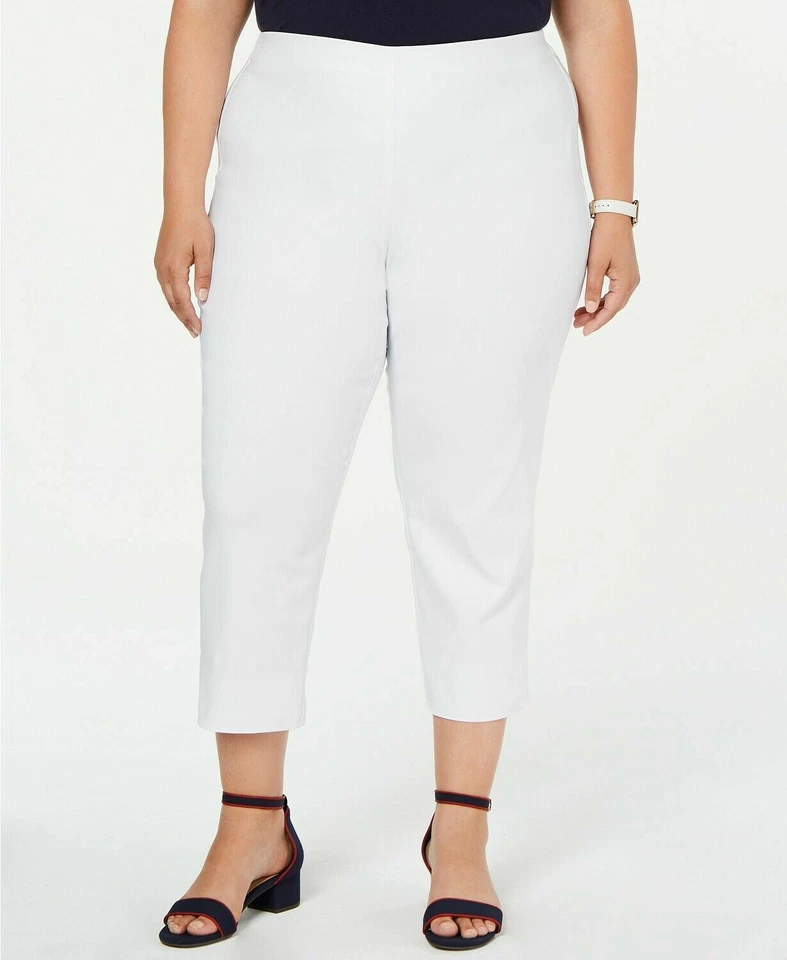 Charter Club Womens Chelsea White Tummy Slimming Capri Pants Plus 20w BHFO 5752