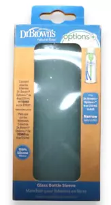 Dr. Brown's Natural Flow Options+ Glass Baby Bottle Sleeve 8 oz in Mint - Picture 1 of 2