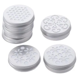 12PCS Silver Jar Containers with Hollow Lid for Air Freshener Candles - Picture 1 of 10