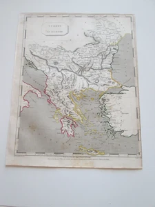 1806 CADELL AND DAVIES ATLAS MAP,  "TURKEY IN EUROPE" - Picture 1 of 3