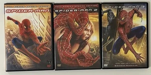 Spider-Man 1 Spider-Man 2 Spider-Man 3 DVD Sam Raimi Trilogy 2002 2004 2007 Lot - Imagen 1 de 5