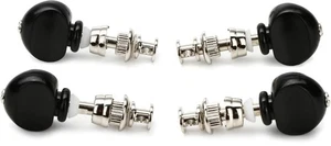 Grover 6B Champion Ukulele Pegs (Set of 4) - Black Buttons (3-pack) Bundle - Picture 1 of 1