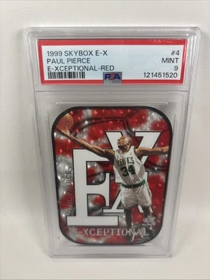 Skybox E-X 1999 E-Exceptional rojo #4 Paul Pierce PSA 9 - gran tarjeta Foto 1 de 4