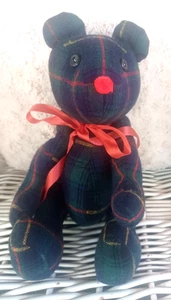 Tartan Teddybär Arme & Beine mit Gelenken 15 Zoll - Bild 1 von 5