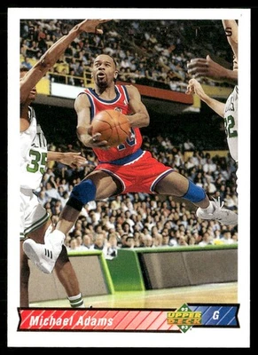 1992-93 UPPER DECK MICHAEL ADAMS WASHINGTON BULLETS #139 - Image 1 of 2