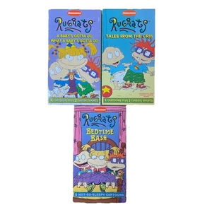 Vintage Rugrats VHS Lot (3) Bedtime Bash, Tales From The Crib & Baby’s Gotta Do, sehr guter Zustand - Bild 1 von 4