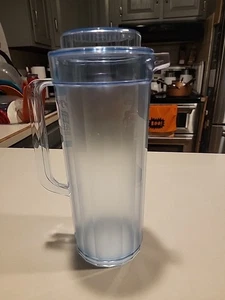 Tupperware Crystal Blue Watercolor acrylic 2 Quart Preludio Pitcher - Picture 1 of 6