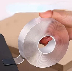 Starker doppelseitiger Acryl Klebestreifen Transparent | Nano Klebeband wiederve - Bild 1 von 4