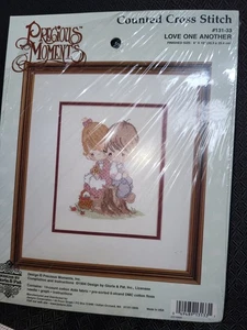 Precious Moments Love One Another Counted Cross Stitch Kit 8" x 10"  - Picture 1 of 6