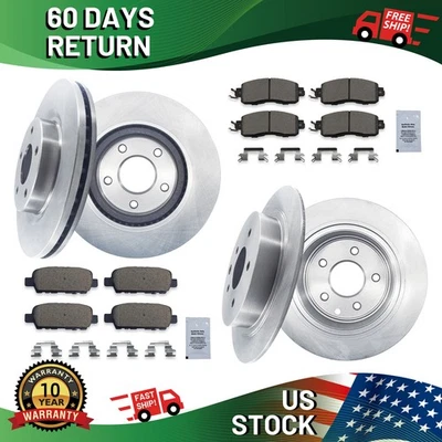 FRONT REAR Brake Disc Rotors and Ceramic Pads Kit for 2013-2025 Nissan Altima - Изображение 1 из 4