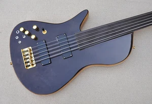 5 String Neck-Thru-Body Guitar Fretless Rosewood Fingerboard Gold Hardwares - Picture 1 of 8